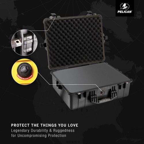  Pelican 1600 Camera Case With Foam (Silver)