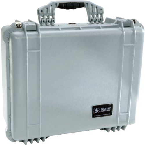  Pelican 1550 Camera Case With Foam (Silver)