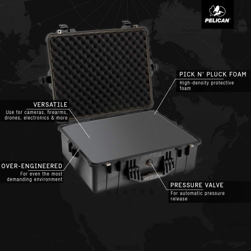  Pelican 1600 Case With Foam (Black)