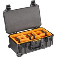 Pelican V525 Vault Rolling Hard Case with Padded Divider Insert (Black)