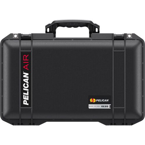  Pelican 1535AirWF Wheeled Carry-On Hard Case with Foam Insert (Black)