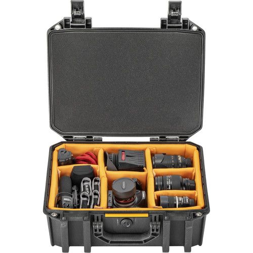  Pelican Vault V300 Case with Lid Foam and Dividers (Black, 18.7L)