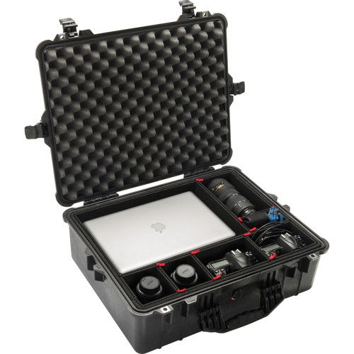  Pelican 1600TP Case with TrekPak Divider System (Black)