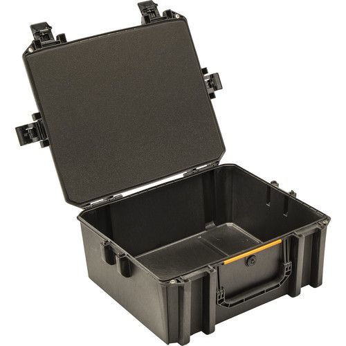  Pelican Vault V600 Case with Lid Foam and Dividers (Black, 55.5L)