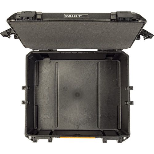  Pelican Vault V600 Case with Lid Foam and Dividers (Black, 55.5L)