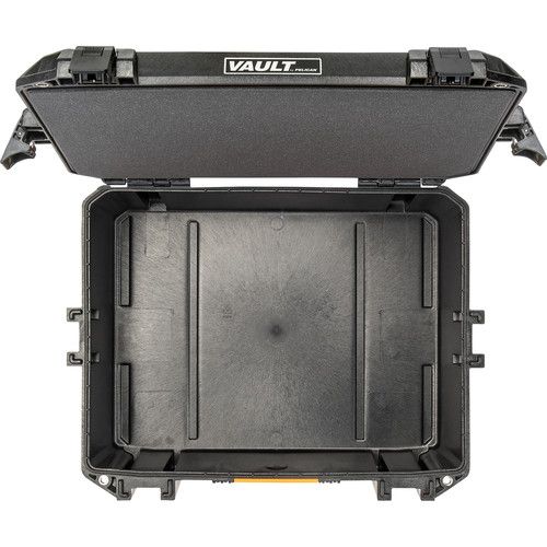  Pelican Vault V550 Case with Lid Foam and Dividers (Black, 37L)