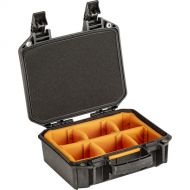 Pelican Vault V100 Case with Lid Foam and Dividers (Black, 6.5L)