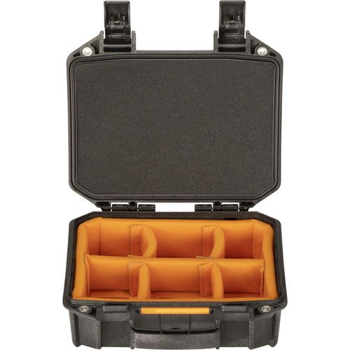  Pelican Vault V100 Case with Lid Foam and Dividers (Black, 6.5L)