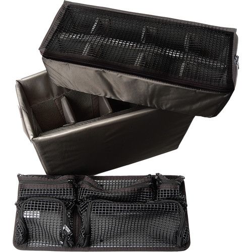  Pelican 1440 Wheeled Top Loader Case with Utility Padded Divider Set and Lid Organizer (Black)