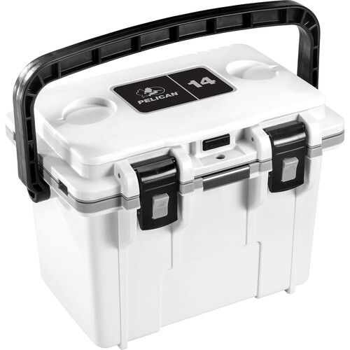  Pelican 14QT Personal Cooler (White/Gray, 13.25L)