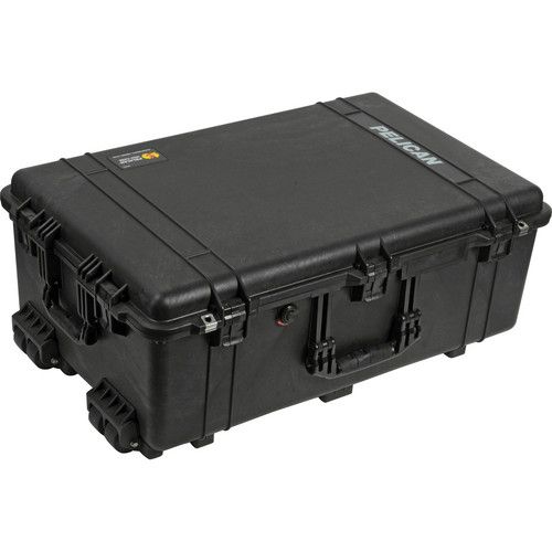  Pelican 1654 Waterproof 1650 Case with Yellow and Black Divider Set (Black)