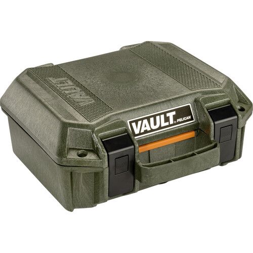  Pelican Vault V100 Case with Foam Insert (Green, 6.5L)