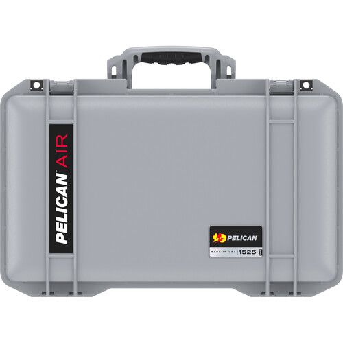  Pelican 1525AirNF Hard Carry Case with Liner, No Insert (Silver)