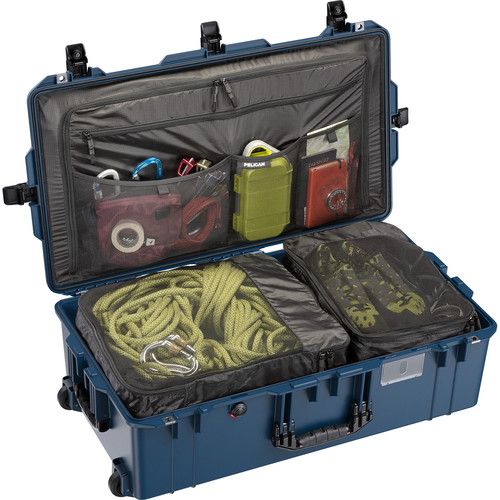  Pelican 1615TRVL Wheeled Check-In Case Lid Organizer and Packing Cubes (Indigo)