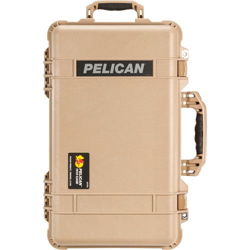  Pelican 1510 Carry On Case with Yellow and Black Divider Set (Desert Tan)