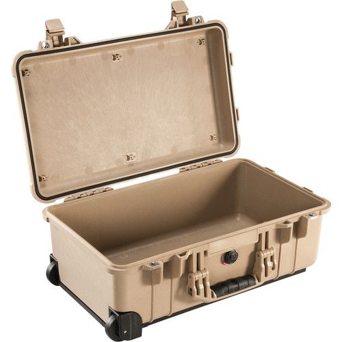  Pelican 1510 Carry On Case with Yellow and Black Divider Set (Desert Tan)