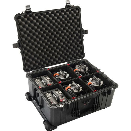  Pelican 1610TP Case with TrekPak Divider System (Black)