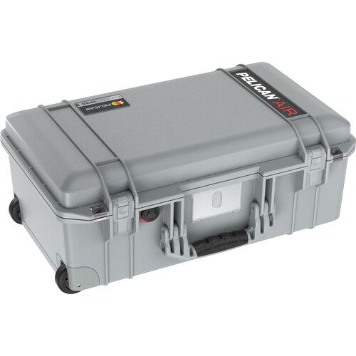  Pelican 1535AirWF Wheeled Carry-On Hard Case with Foam Insert (Silver)