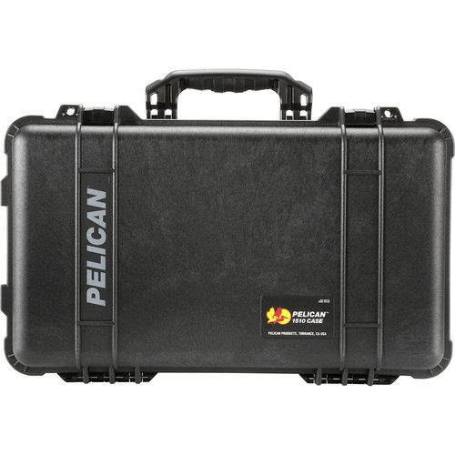  Pelican 1510SC Studio Case with Lid Organizer and Yellow Divider Set (Black)