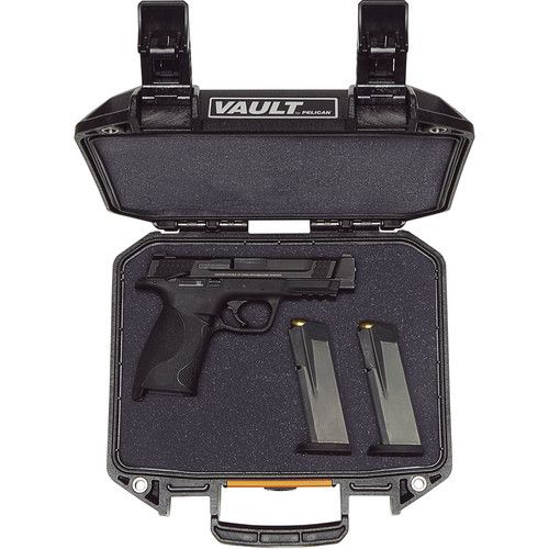  Pelican Vault V100 Case with Foam Insert (Black, 6.5L)