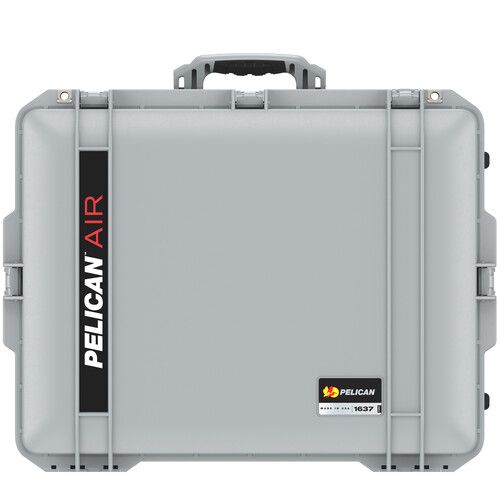  Pelican 1637AirNF Wheeled Hard Case with Liner, No Insert (Silver)