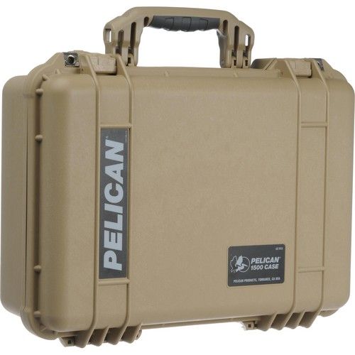  Pelican 1500 Case with Foam (Desert Tan)