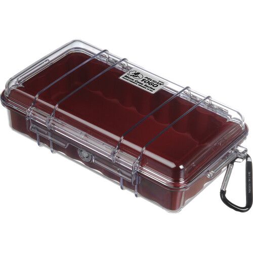  Pelican 1060 Clear Micro Case (Red)