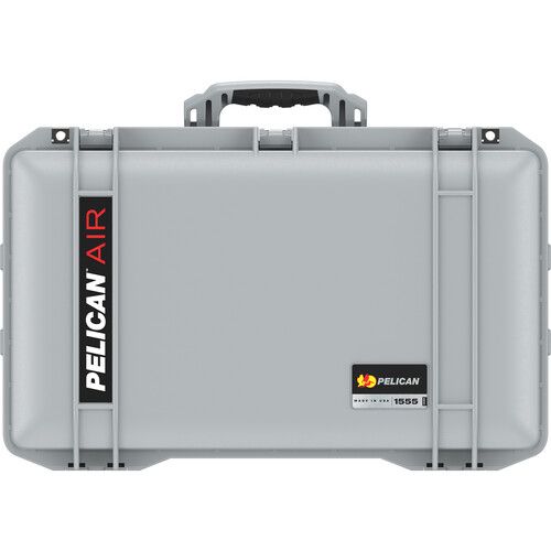  Pelican 1555AirWF Hard Carry Case with Foam Insert and Liner (Silver)