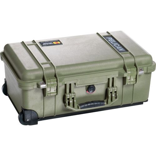  Pelican 1510 Carry On Case with Yellow and Black Divider Set (Olive Drab)