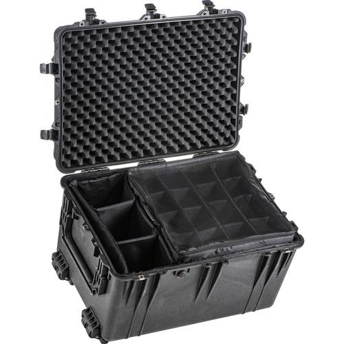  Pelican 1664 Waterproof 1660 Case with Dividers (Black)