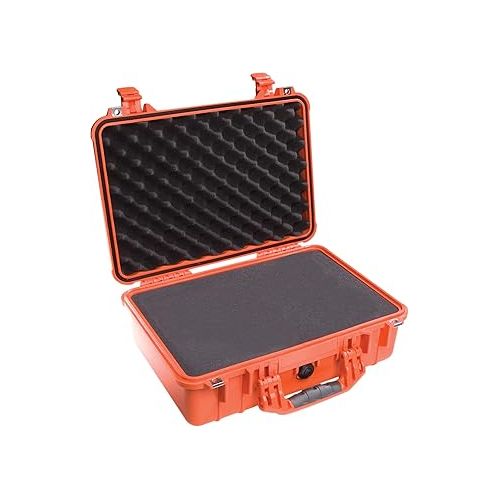  Pelican 1500 Camera Case With Foam (Orange)