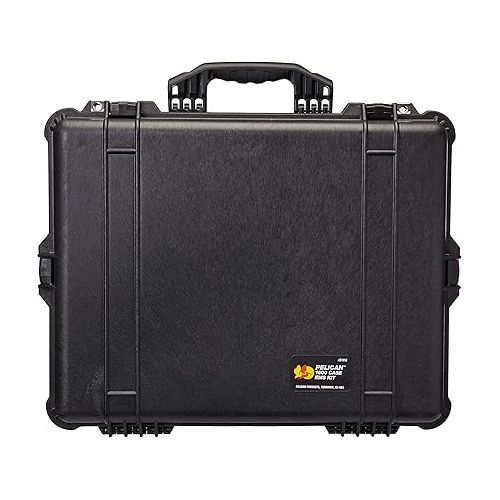  Pelican 1600 Case With Lid Organizer and Dividers (Black)