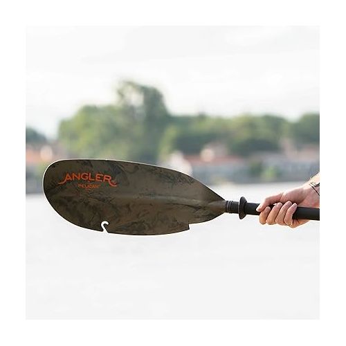  Pelican Poseidon Angler Kayak Paddle - 250cm (98.5 in.) and 240cm (94.5 in) - Anti-Slip Coating Aluminum Shaft & Fiberglass Reinforced Polypropylene Blades - 0/65° Blade Angle