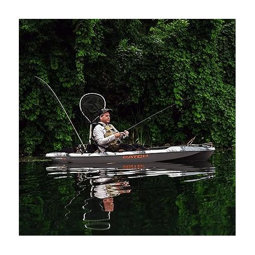  Pelican Catch Mode 110 Fishing Kayak - Premium Angler Kayak with Lawnchair seat, Granite - 10.5 Ft.