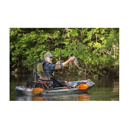  Pelican Boats - Vesta Fiberglass Wrapped and Reinforced Kayak Paddle - PS1137 - Lightweight - Premium Quality Material, Orange - Black