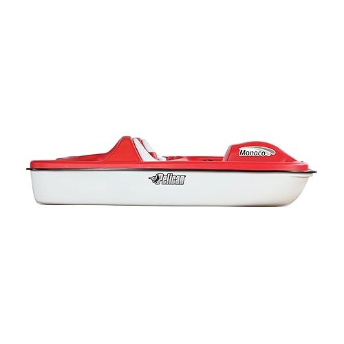  Pelican Sport - PEDAL BOAT MONACO - Adjustable 5 Seat Pedal Boat, Red/White