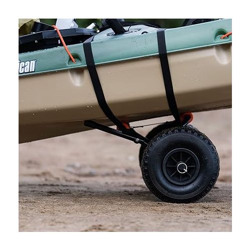  Pelican - Universal Canoe, Kayak & Stand Up Paddle SUP Cart Carrier - Fold Together Trolley with Wide Removable Inflatable Tires