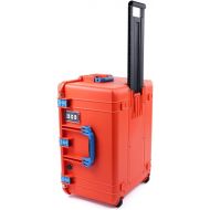 Orange & Blue Pelican 1637 Air case, Comes Empty and with Wheels.