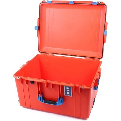  Orange & Blue Pelican 1637 Air case, Comes Empty and with Wheels.