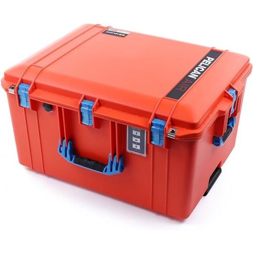  Orange & Blue Pelican 1637 Air case, Comes Empty and with Wheels.