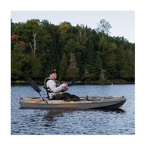  Pelican Catch Classic 100 Fishing Kayak - Angler Kayak with Lawnchair seat - 10 Ft.