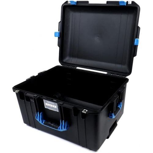  Pelican Black 1607 air case. Comes with Blue Handles & latches. Comes Empty with Wheels.