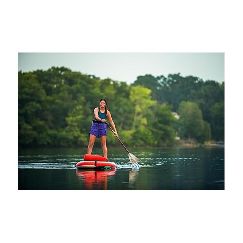  Pelican LoungeBoard Inflatable SUP - Recreational Stand Up Paddle Board - Yoga and Adventure Ready - Bag & Paddle Included - 9ft - Turquoise