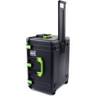 Black & Lime Green Pelican 1637 Air case, Comes Empty and with Wheels.