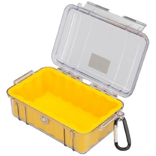  [아마존베스트]Pelican Products (Scuba) Waterproof Case | Pelican 1050 Micro Case - for iPhone, cell phone, GoPro, camera, and more(Yellow/Clear)