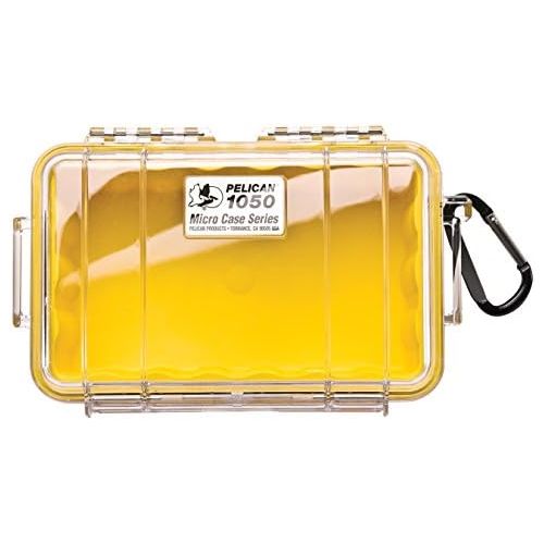  [아마존베스트]Pelican Products (Scuba) Waterproof Case | Pelican 1050 Micro Case - for iPhone, cell phone, GoPro, camera, and more(Yellow/Clear)