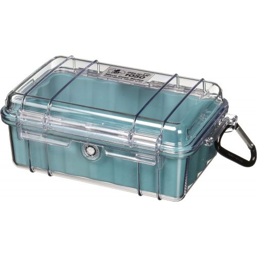  [아마존베스트]Waterproof Case | Pelican 1050 Micro Case - for iPhone, GoPro, camera, and more (Aqua/Clear)