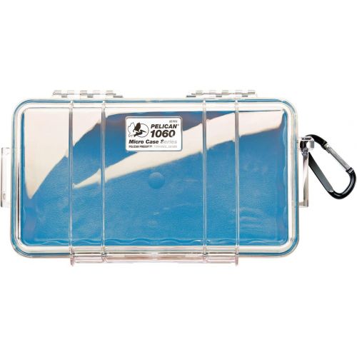  [아마존베스트]Pelican 1060-02A-100 Waterproof Case, 1060 Micro Case - for iPhone, GoPro, Camera, and More (Aqua/Clear)