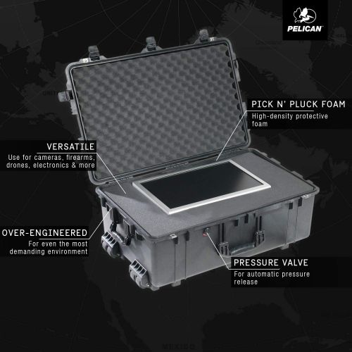 Pelican 1650 Camera Case With Foam, Black