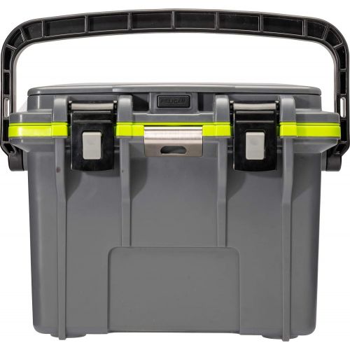  Pelican 14 Quart Personal Cooler (Dark Grey/Green) Holds 6 Cans with Ice 36-Hour Ice Retention 3-Year Warranty